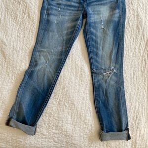 Distressed J. Crew Slim Boyfriend Jeans